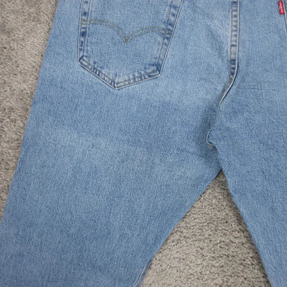 Levis Jeans Mens 38x32 Blue 501 Button Fly Original Straight Faded Denim‎ Pants